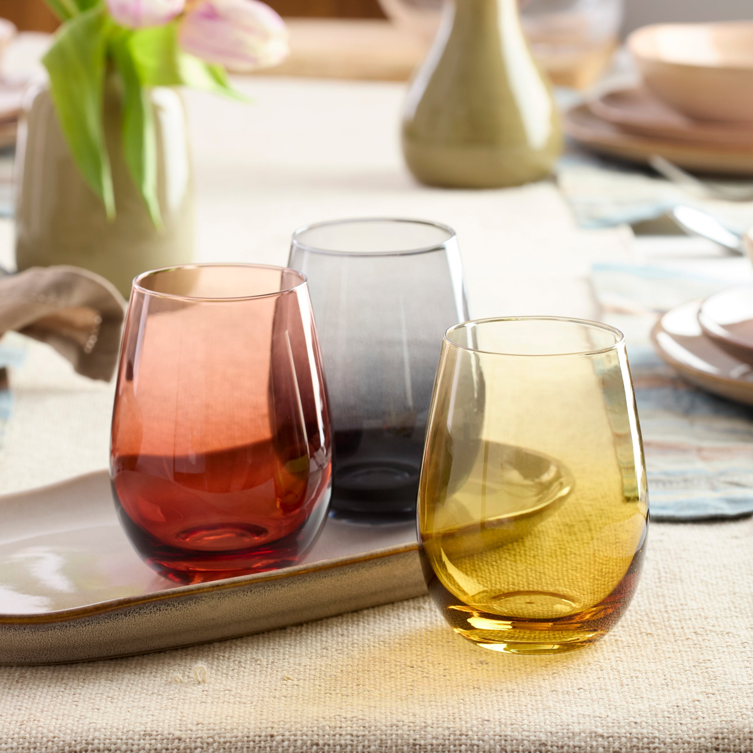 Ombre Stemless Wine Glasses - Set of 4 - Image 2