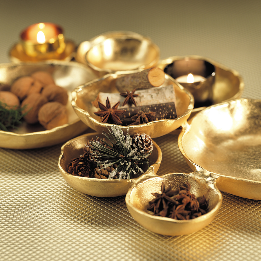 Gold Cluster Serving Bowl Tray - Image 4
