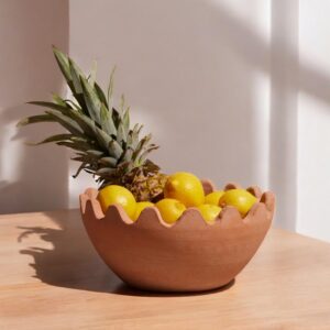 Scalloped Terracotta Bowl