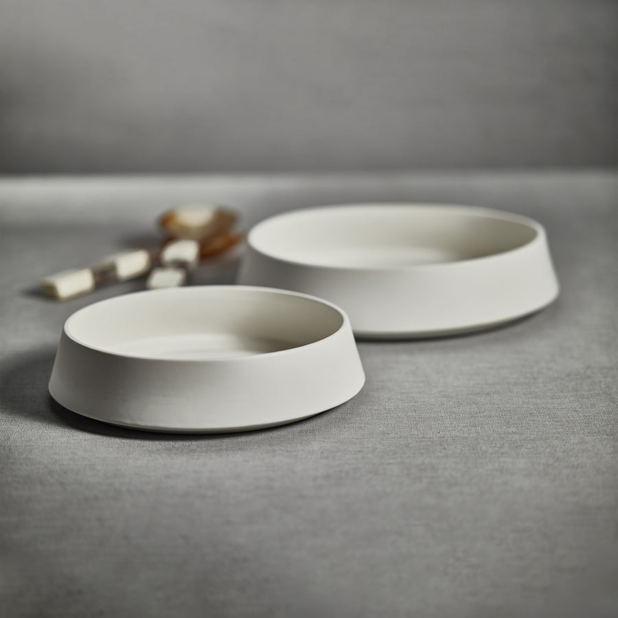White Ceramic Service Bowl - Image 2