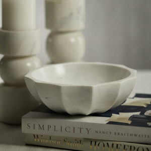 Scalloped Marble Bowl