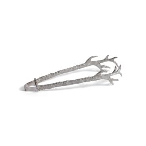 Sculpted Pewter Ice Tongs