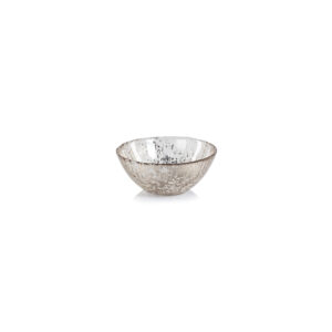 Golden Silver Fusion Glass Bowl