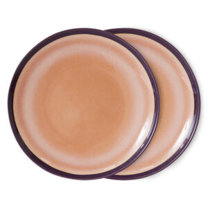 Reactive Glaze Stoneware Dinner Plates - Set of 2